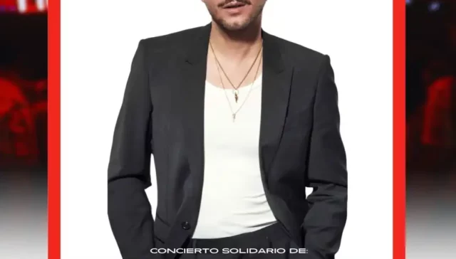cartel anunciando el concierto de manu carrasco en diciembre de 2024 en dond quazzatech es patrocinador