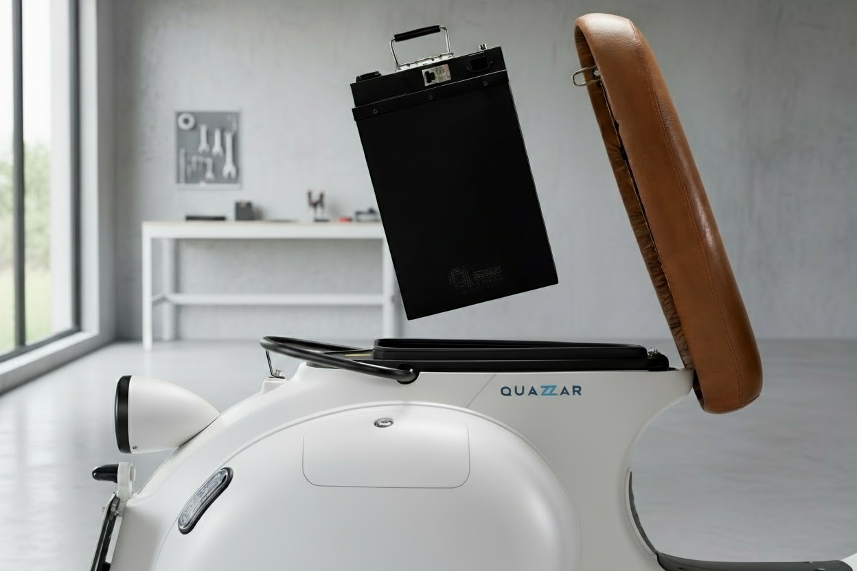 batería extraíble de la moto eléctrica quazzar