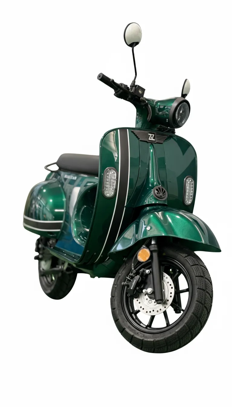 Moto électrique personnalisable Quazzar green mini ou aussi appelée British Edition