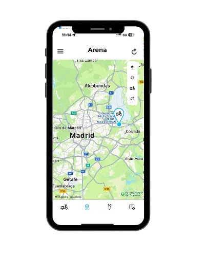 quazzar app localizacion moto electrica arena madrid mini