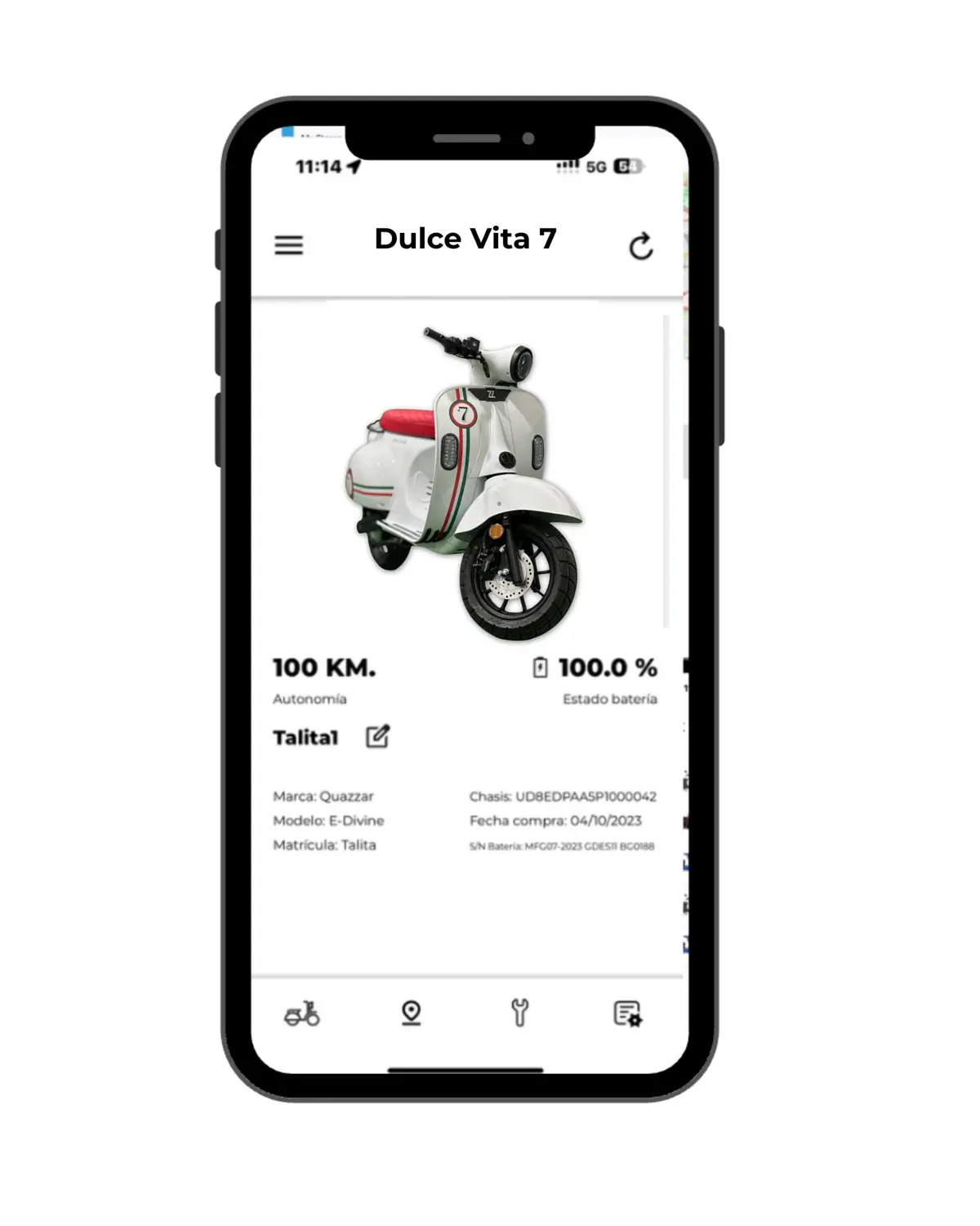 aplicacion en el movil de las motos electricas personalizadas quazzar