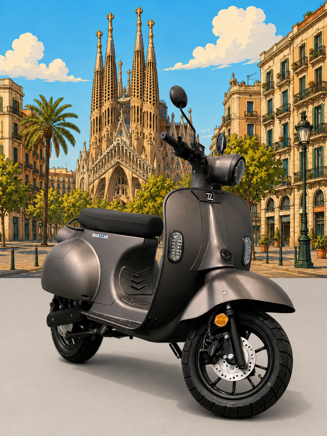 moto electrica 125 e divine gris barcelona